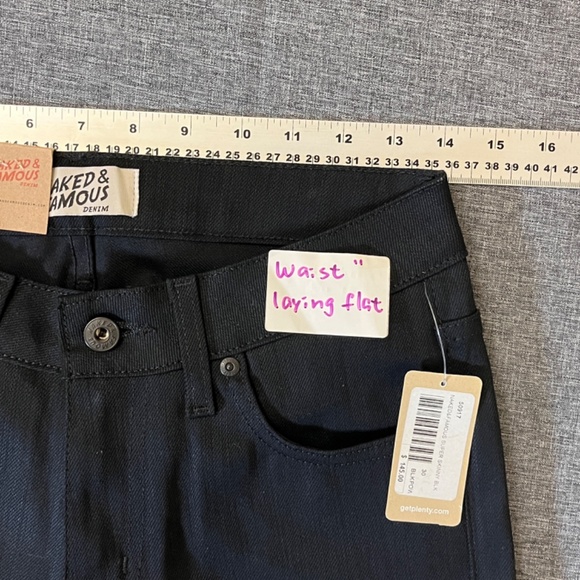 Naked & Famous Super Skinny Power Stretch Jeans - Men's Size 30 - Black - Picture 7 of 12